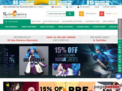 20% Off Any Order at RoleCosplay Coupon Code