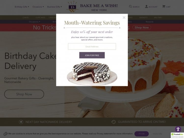 20% Off Sitewide at Bake Me A Wish Coupon Code