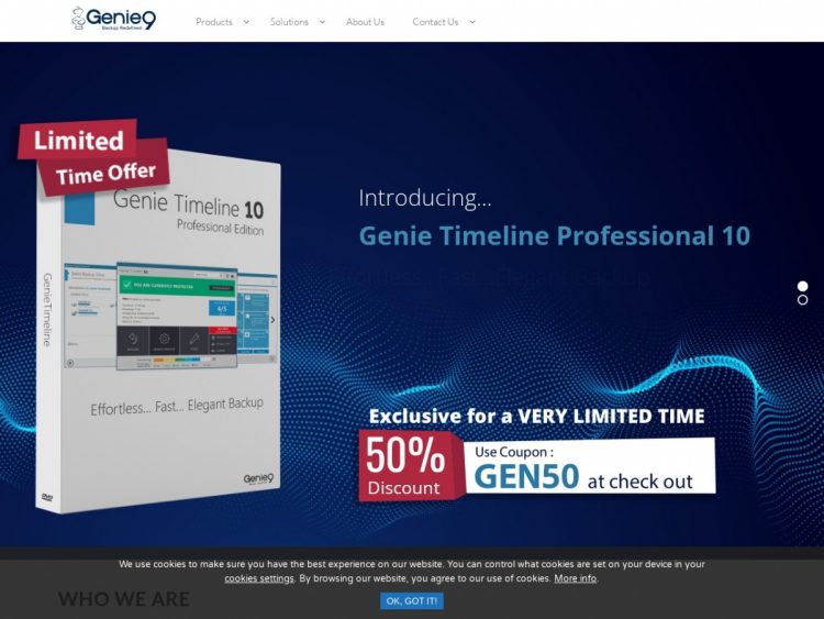 70% Off All Genie9 Local Backup Products at Genie9 Coupon Code