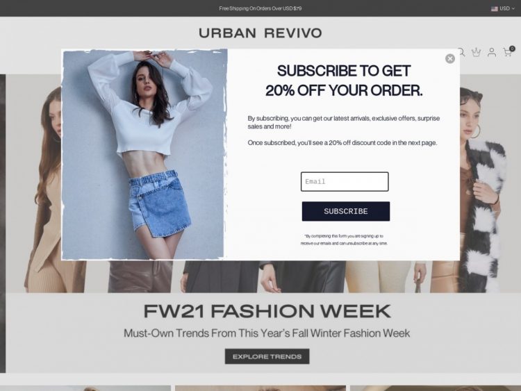 15% Off Sitewide at Urban Revivo Coupon Code
